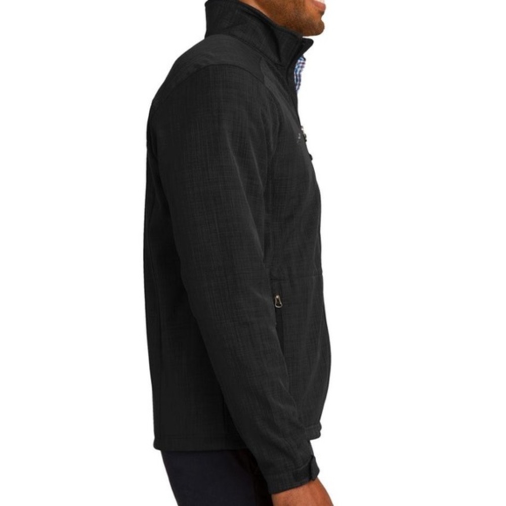Eddie Bauer Mens Shaded Crosshatch Shell Jacket Size L‎ Black EB532 - Picture 4 of 8
